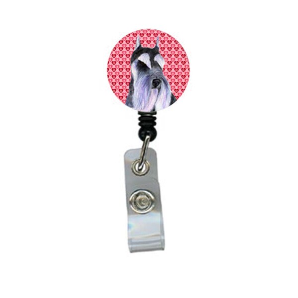 Carolines Treasures Schnauzer Retractable Badge Reel Or Id Holder With Clip - SS4477BR