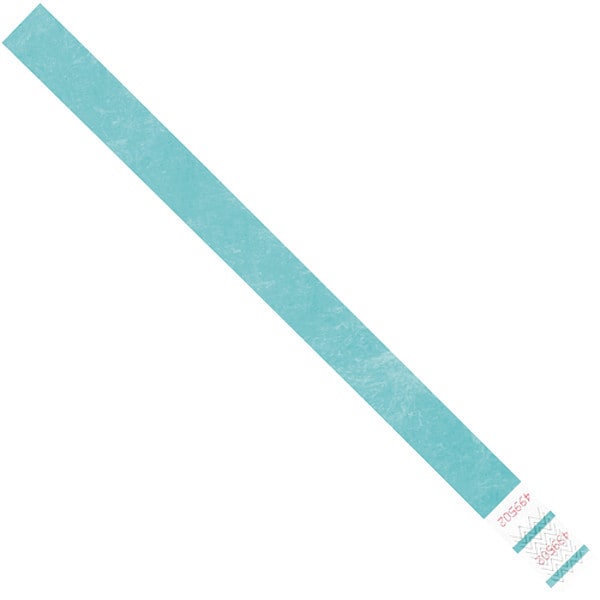 Tyvek Tyvek Wristbands, 3/4" x 10", Teal, 500/Case - WR101TL