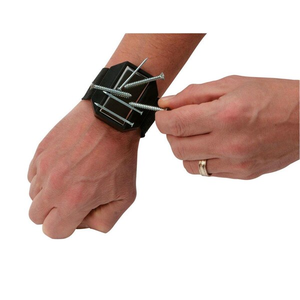 Dendesigns 17 in. Elastic Magnetic Wristband, Black - 12 Piece - DE2189341