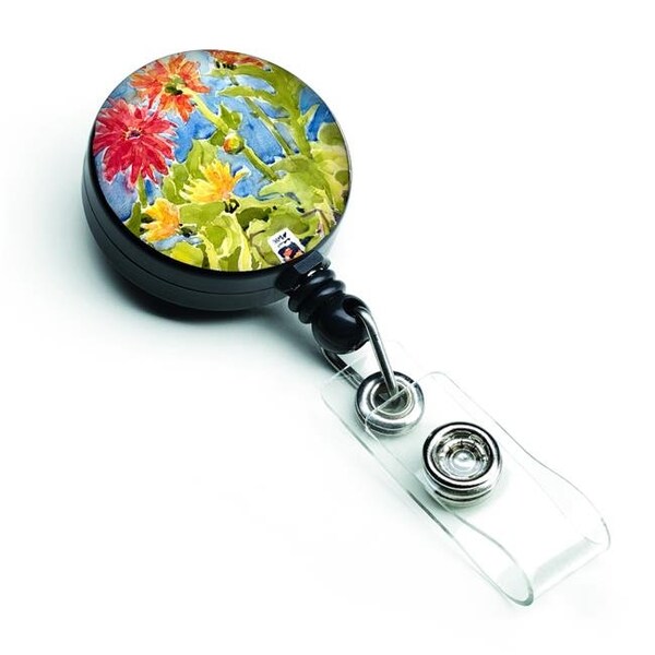 Carolines Treasures Carolines Treasures 6038BR Flower Gerber Daisies Retractable Badge Reel - 6038BR