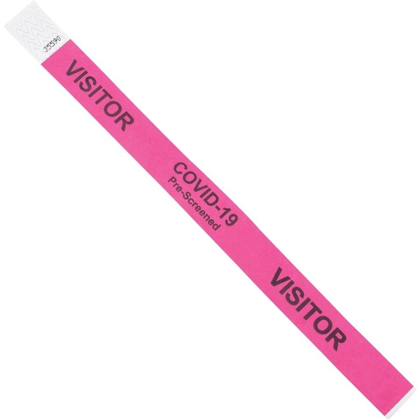 Advantus Wristband, Tyvek, Visitor, 100PK - AVT76099