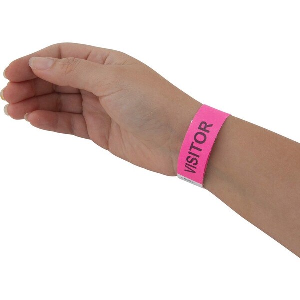 Advantus Wristband, Tyvek, Visitor, 100PK - AVT76099