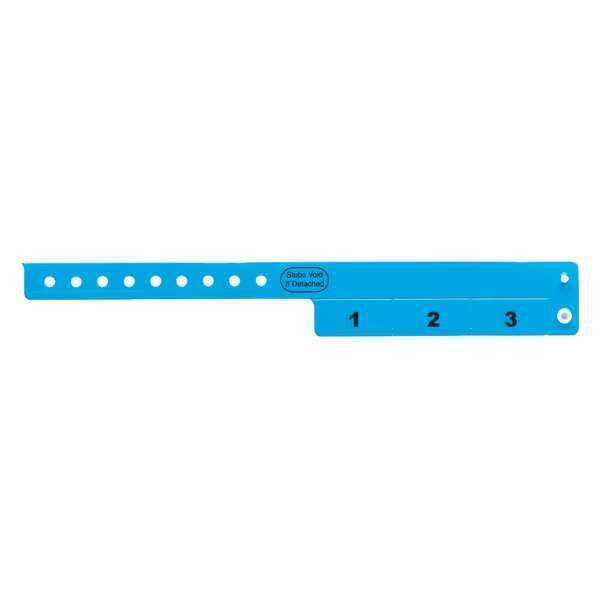 Identiplus ID Wristband, Vinyl, Cash Tag, Blue, PK500 - VC3-05