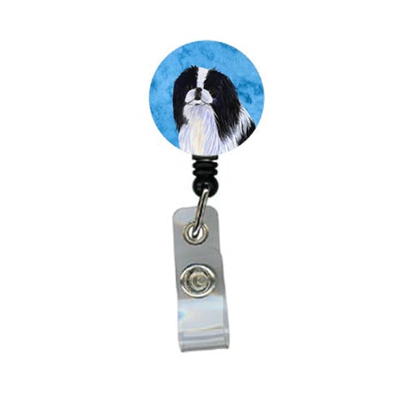 Carolines Treasures Japanese Chin Retractable Badge Reel Or Id Holder With Clip - SS4743-BU-BR