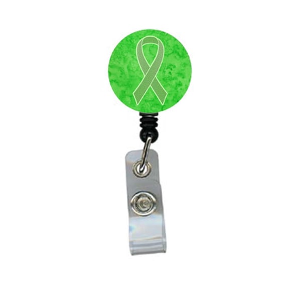 Teacher&Aposs Aid Lime Green Ribbon for Lymphoma Cancer Awareness Retractable Badge Reel-Lime Green-2 x 0.35 x 5 in. - TE2928492
