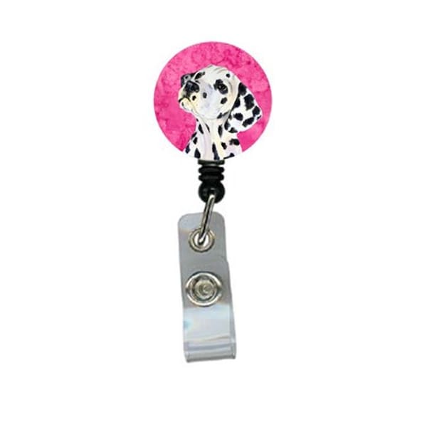 Carolines Treasures Carolines Treasures SS4768-PK-BR Dalmatian Retractable Badge Reel Or Id Holder With Clip - SS4768-PK-BR
