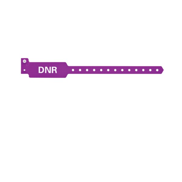 Nevs Wristband - Poly - DNR 5/8" x 10" Purple w/White - WB-0058