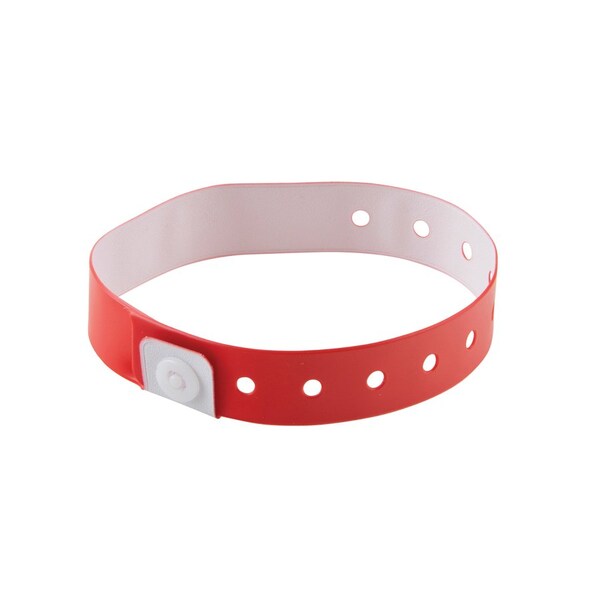 Advantus Wristbands, Vinyl, 3/5"Wx9-3/4"Lx1/50"H, 100/PK, Red PK - AVT97761