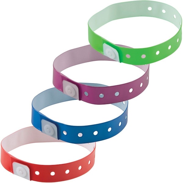 Advantus Wristbands, Vinyl, 3/5"Wx9-3/4"Lx1/50"H, 100/PK, Red PK - AVT97761