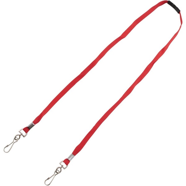 Advantus Lanyard, Breakaway, w/J-hook Clips, f/Face Masks, 30"L, 10/PK, RD 20PK - AVT76115