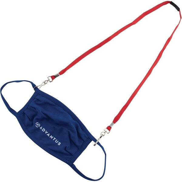 Advantus Lanyard, Breakaway, w/J-hook Clips, f/Face Masks, 30"L, 10/PK, RD 20PK - AVT76115