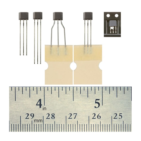 Sensores de Efecto Hall/Magnéticos de Montaje en Placa Honeywell Flat To-92, 4.5Vdc Ratiométricos, PCB - SS495A-S