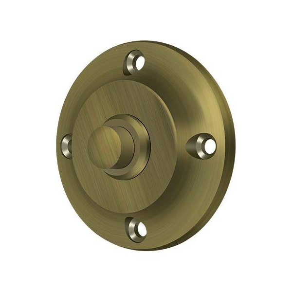 Deltana Bell Button, Round Contemporary Antique Brass - BBR213U5