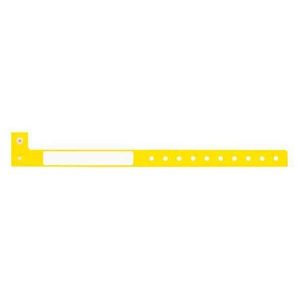 Identiplus ID Wristband, Yellow, 1-1/4 in. W, PK500 - P7M-34