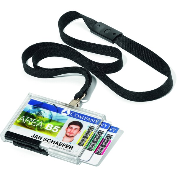 Durable Office Products ID Card Holder, 2-1/2" L, Trio, PK10 - 892019