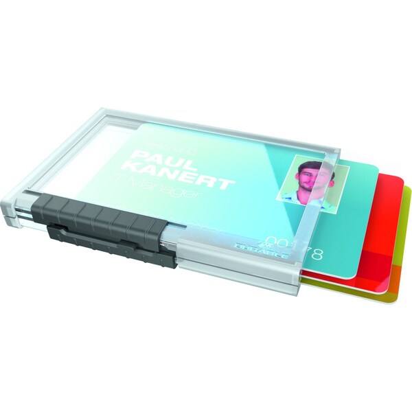 Durable Office Products ID Card Holder, 2-1/2" L, Trio, PK10 - 892019