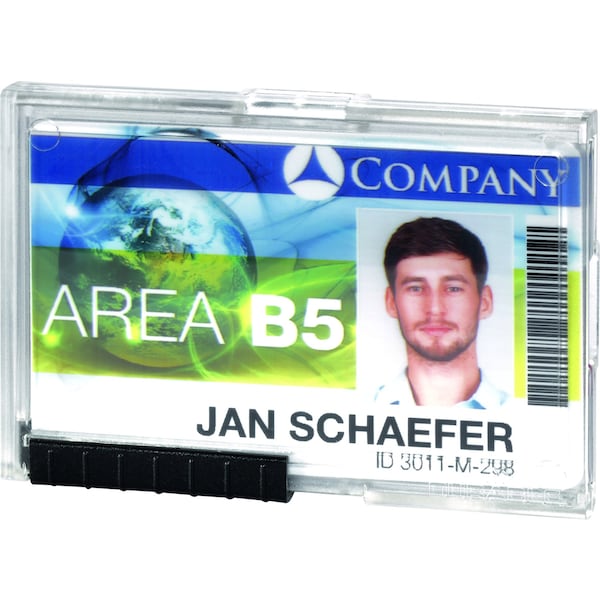 Durable Office Products ID Card Holder, 2-1/2" L, Trio, PK10 - 892019