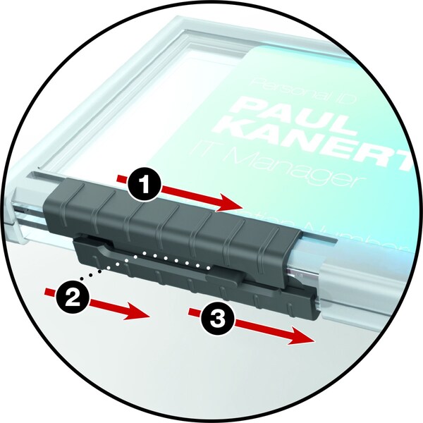 Durable Office Products ID Card Holder, 2-1/2" L, Trio, PK10 - 892019