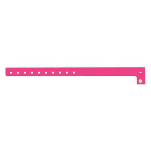 Identiplus ID Wristband, Plastic, L-Shaped, Pink, PK500 - P1-07