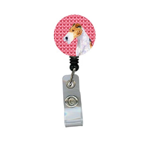 Teacher&Aposs Aid Fox Terrier Retractable Badge Reel Or Id Holder With Clip - TE3446339