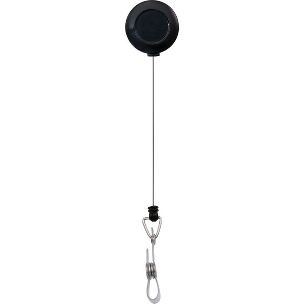 Advantus ID Badge Real, w/Belt Clip, 30"L Cord, 12/PK, Black - AVT75667
