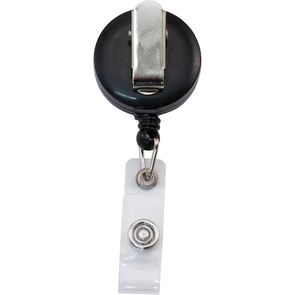 Advantus ID Badge Real, w/Belt Clip, 30"L Cord, 12/PK, Black - AVT75667