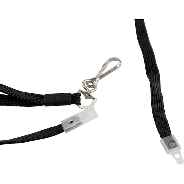 Sicurix Breakaway Lanyards, w/ Adj. Slide, 35", 12/BX, Black 12PK - BAU65549