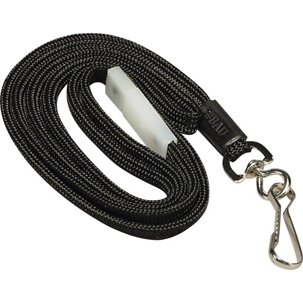 Sicurix Breakaway Lanyards, w/ Adj. Slide, 35", 12/BX, Black 12PK - BAU65549