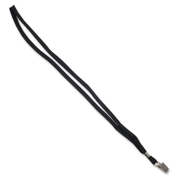 Advantus Lanyard, w/ Badge Clip, 24/BX, Black 24PK - AVT75401