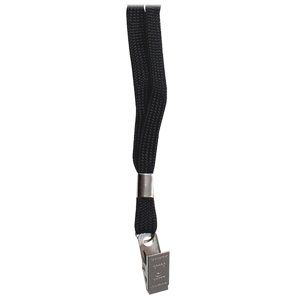Advantus Lanyard, w/ Badge Clip, 24/BX, Black 24PK - AVT75401