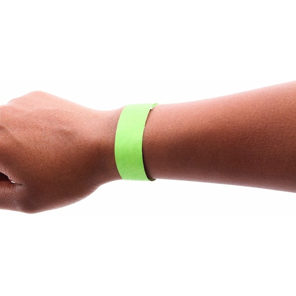 Sicurix Security Wrist Band, Tear-Resistant, 10"x3/4", 100/PK, GN PK - BAU85060