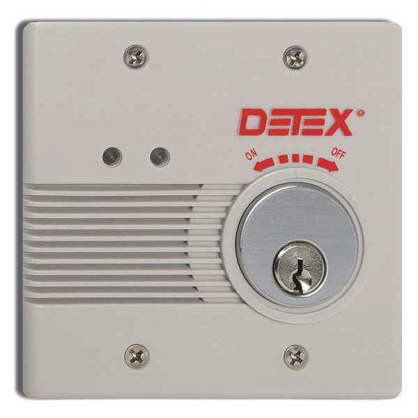 Detex Exit Door Alarm, 12/24VDC, Mortise, Horn - EAX-2500F GRAY W-CYL