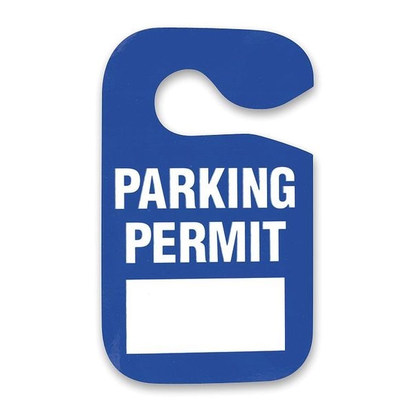 Zoro Select Parking Permit, Blue, W 3 In, PK5 - 2XKE6