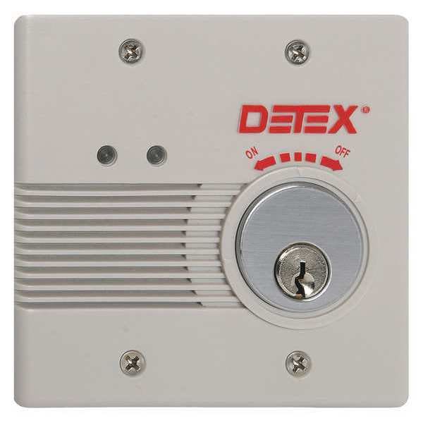 Detex Exit Door Alarm, 12/24VDC, Horn, 100dB - EAX-2500S GRAY W-CYL