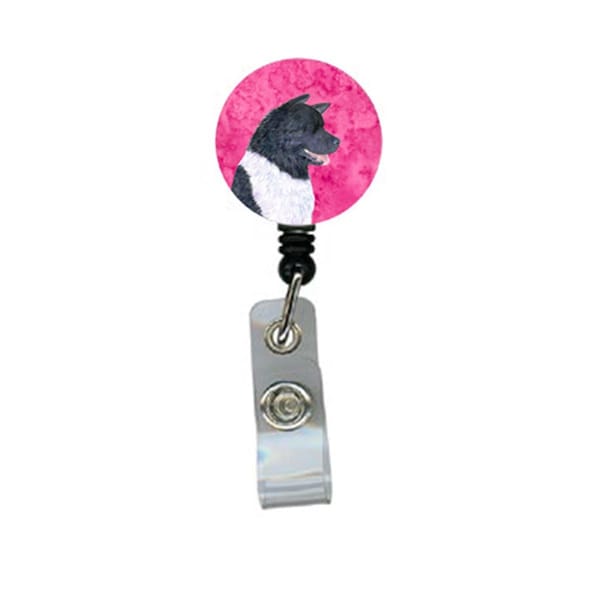 Carolines Treasures Akita Retractable Badge Reel Or Id Holder With Clip - SS4797-PK-BR