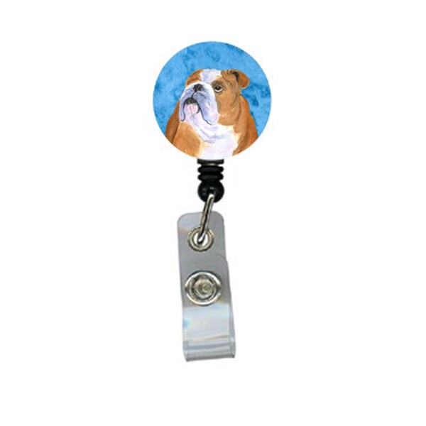 Carolines Treasures Bulldog English Retractable Badge Reel Or Id Holder With Clip - SS4767-BU-BR