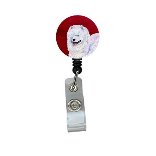 Carolines Treasures Samoyed Retractable Badge Reel or ID Holder with Clip - SS6019BR