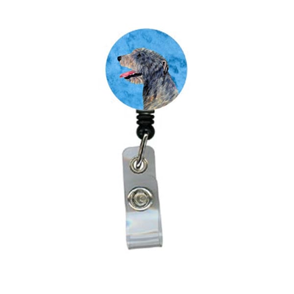 Carolines Treasures Irish Wolfhound Retractable Badge Reel Or Id Holder With Clip - SS4782-BU-BR