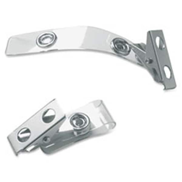 Pen2Paper ID Strap Clip, Prepunched, Vinyl, 25-PK, Clear - PE127542