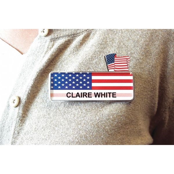 The Mighty Badge Badge, USA Flag, Blank Legend, PK10 - 905925