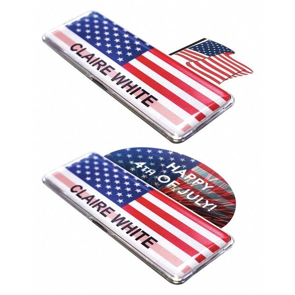 The Mighty Badge Badge, USA Flag, Blank Legend, PK10 - 905925