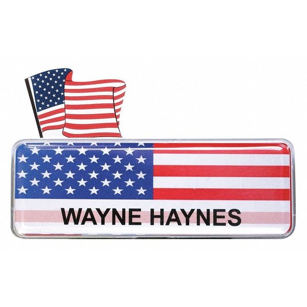 The Mighty Badge Badge, USA Flag, Blank Legend, PK10 - 905925