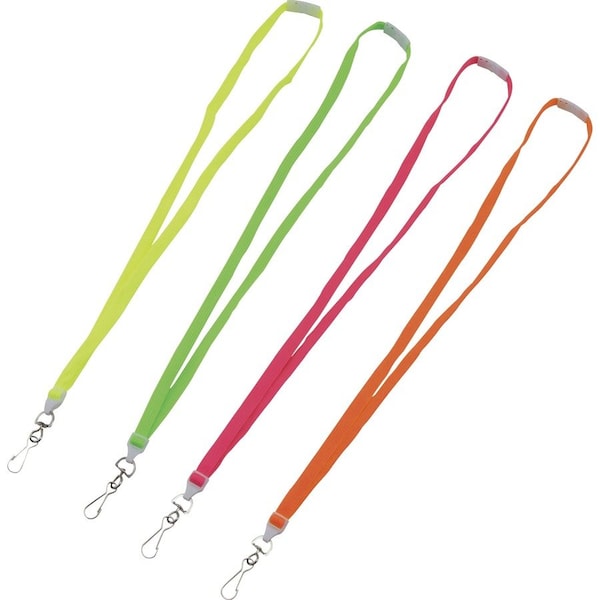 Advantus Lanyard, Breakaway, 1/2"Wx36"L, 12/PK, Neon Pink 20PK - AVT97587