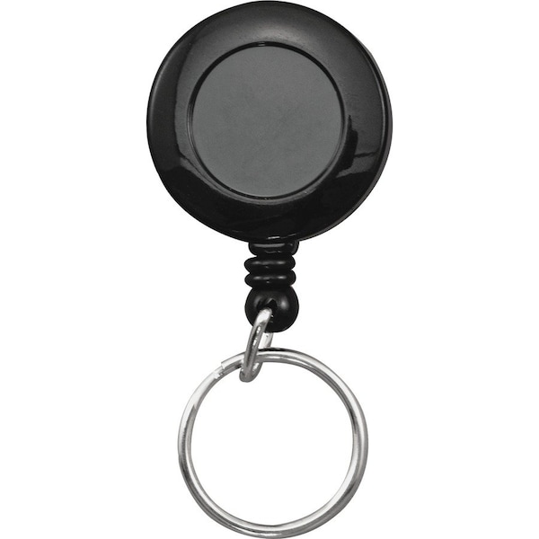 Advantus Badge Reels w/Ring, 30"Extension, 12/BX, Black PK - AVT97121
