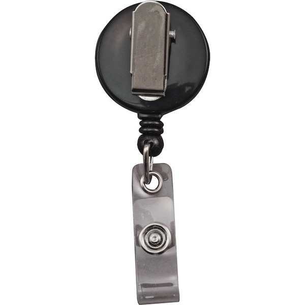 Advantus ID Badge Real, w/Belt Clip, 30"L Cord, 25/PK, Black - AVT75666
