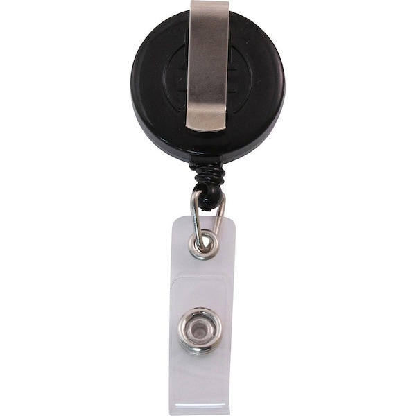 Advantus ID Badge Real, w/Belt Clip, 30"L Cord, 25/PK, Black - AVT75666