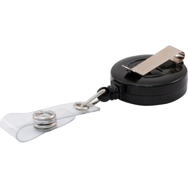 Advantus ID Badge Real, w/Belt Clip, 30"L Cord, 25/PK, Black - AVT75666