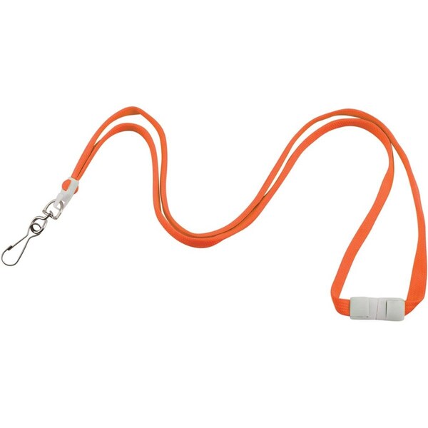 Workstationpro Neon Breakaway Lanyard - Neon Orange, 12PK - TH1623449