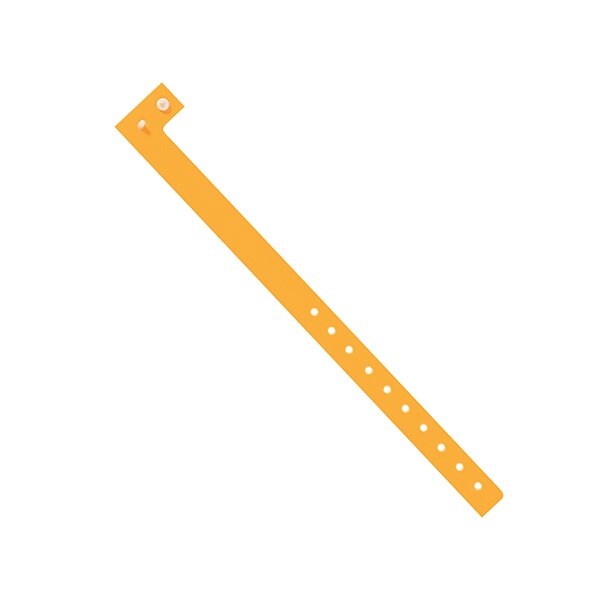 Bsc Preferred 3/4'' x 10'' Day-Glo Orange Plastic Wristbands, 500PK - WR120OR