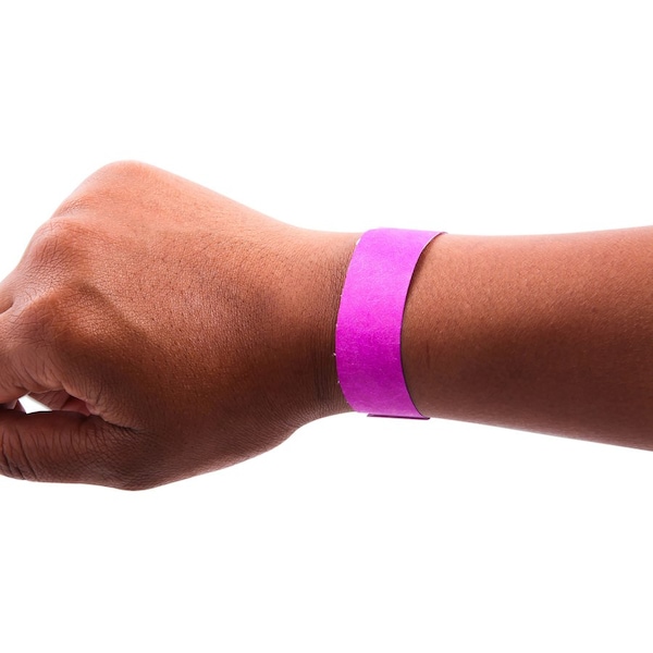 Sicurix Security Wrist Band, Tear-Resistant, 10"x3/4", 100/PK, PE PK - BAU85014